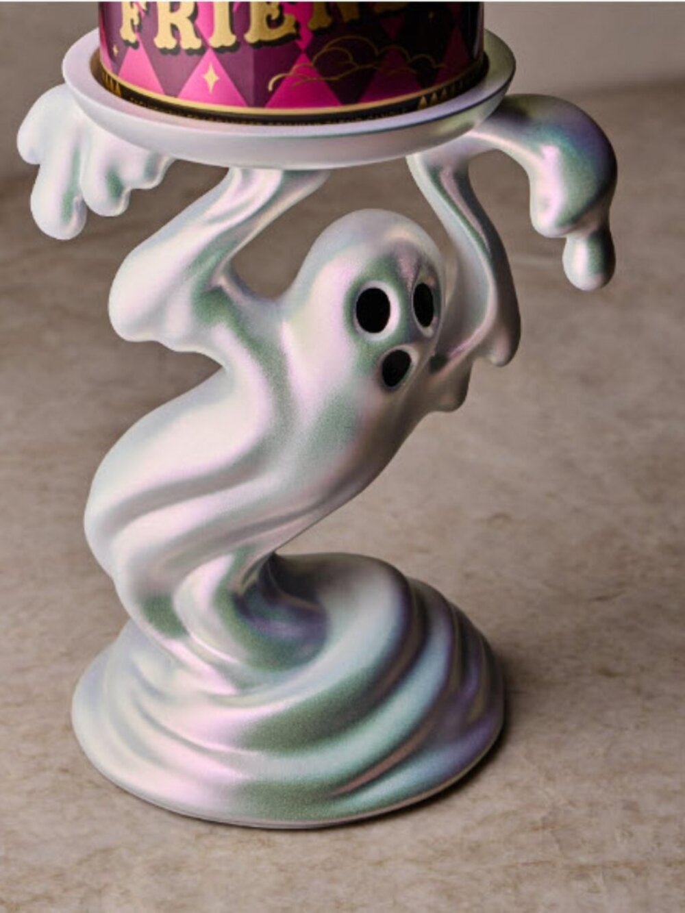 Bath & Body Works Spooky Dripping Ghost Pedestal Candle Holder Halloween NWT